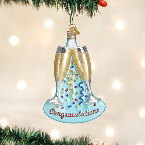 CHAMPAGNE TOAST ORNAMENT