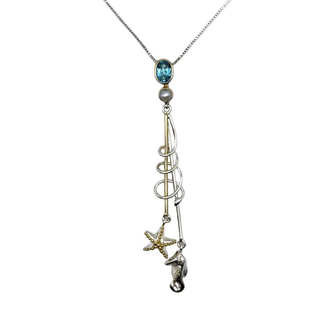 MICHOU STARFISH AND SEAHORSE NECKLACE