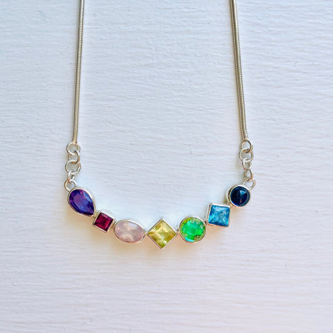 PETITE RAINBOW BAR NECKLACE