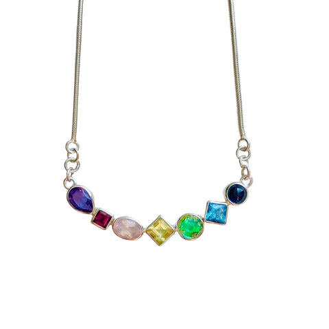 PETITE RAINBOW BAR NECKLACE