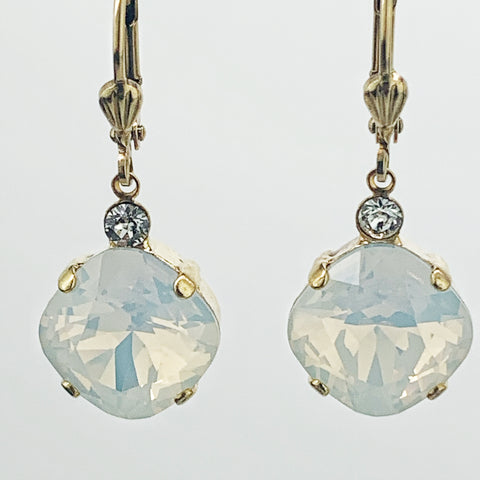 WHITE CRYSTAL EARRINGS