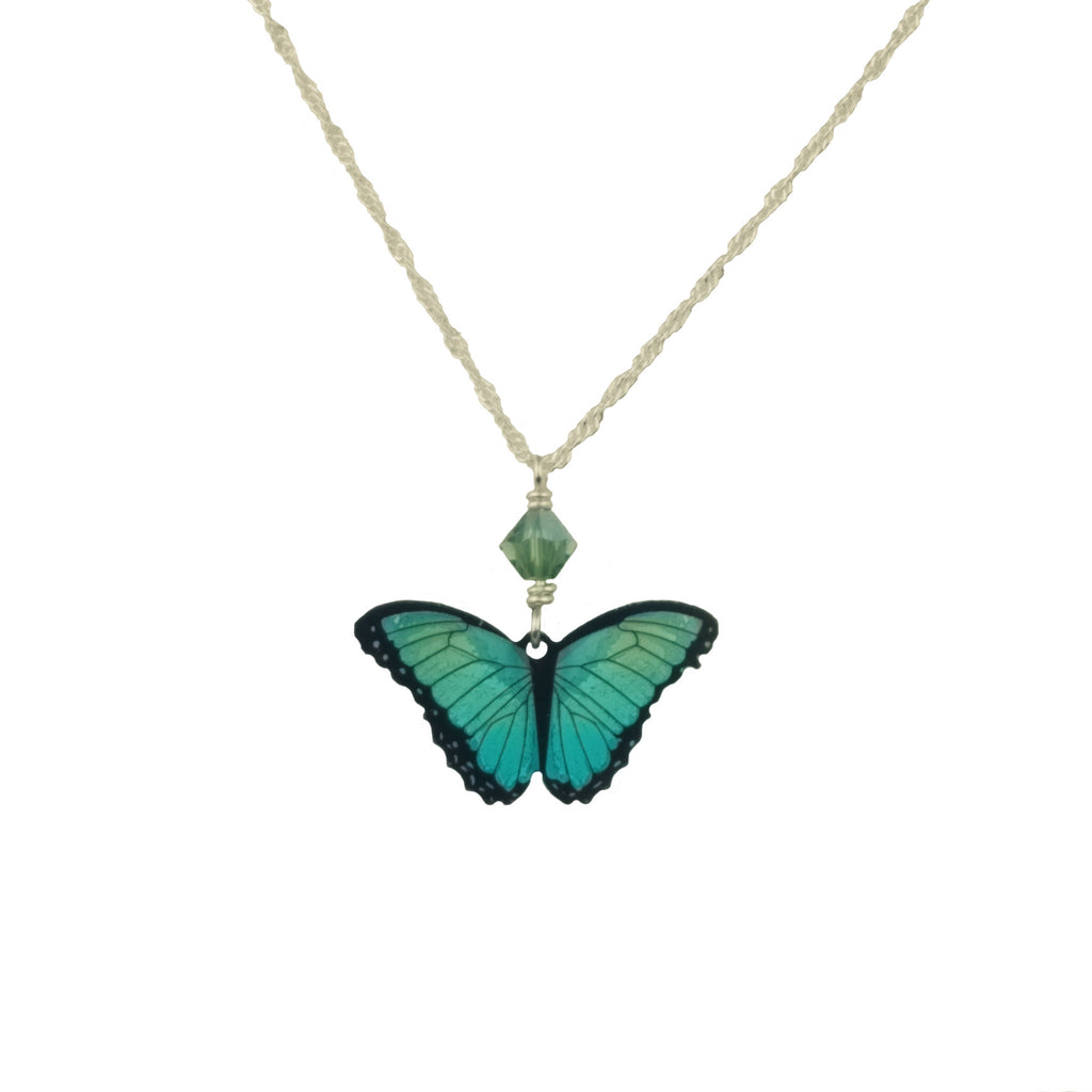 GREEN BUTTERFLY NECKLACE
