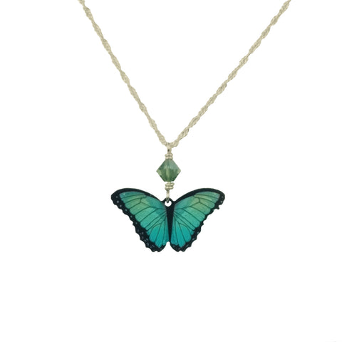 GREEN BUTTERFLY NECKLACE
