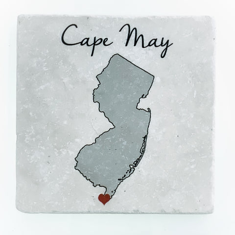 CAPE MAY HEART COASTER