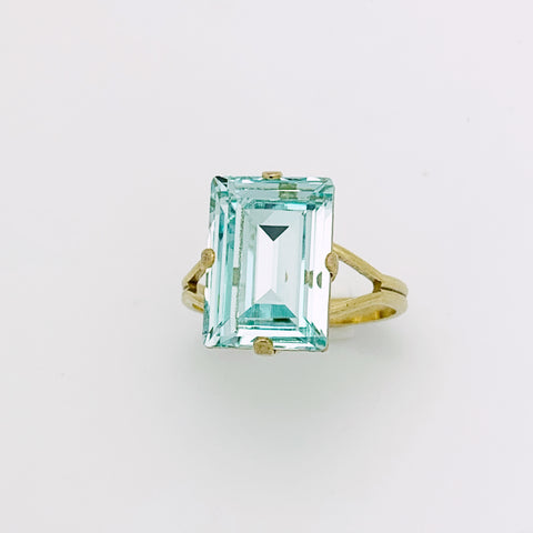 PALE BLUE ADJUSTABLE RING