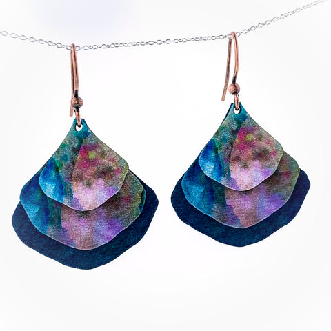 PASTEL LEAF CLUSTER EARRINGS