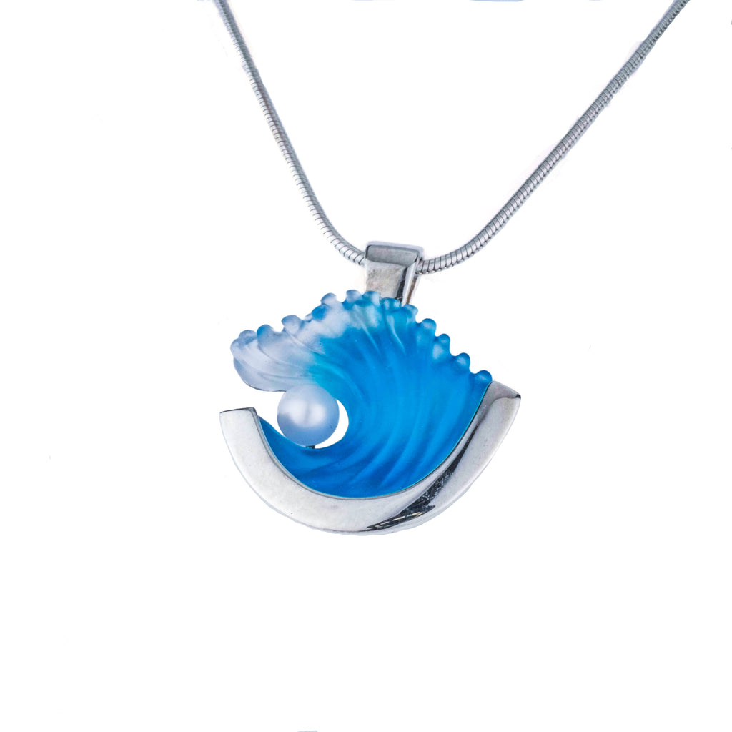 BEZAK WAVE WITH PEARL PENDANT