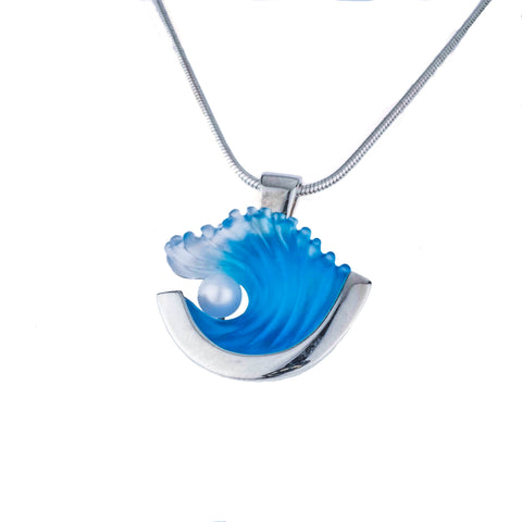 BEZAK WAVE WITH PEARL PENDANT