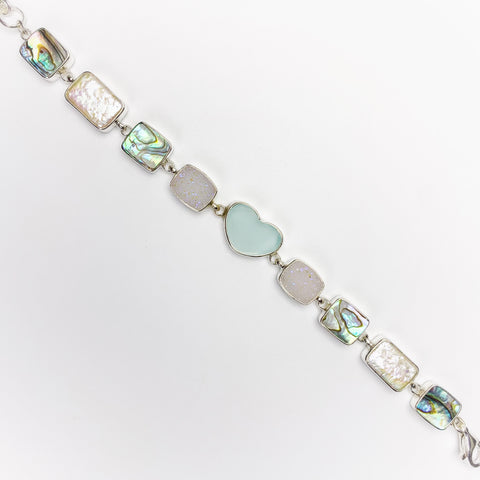 SEAGLASS HEART BRACELET