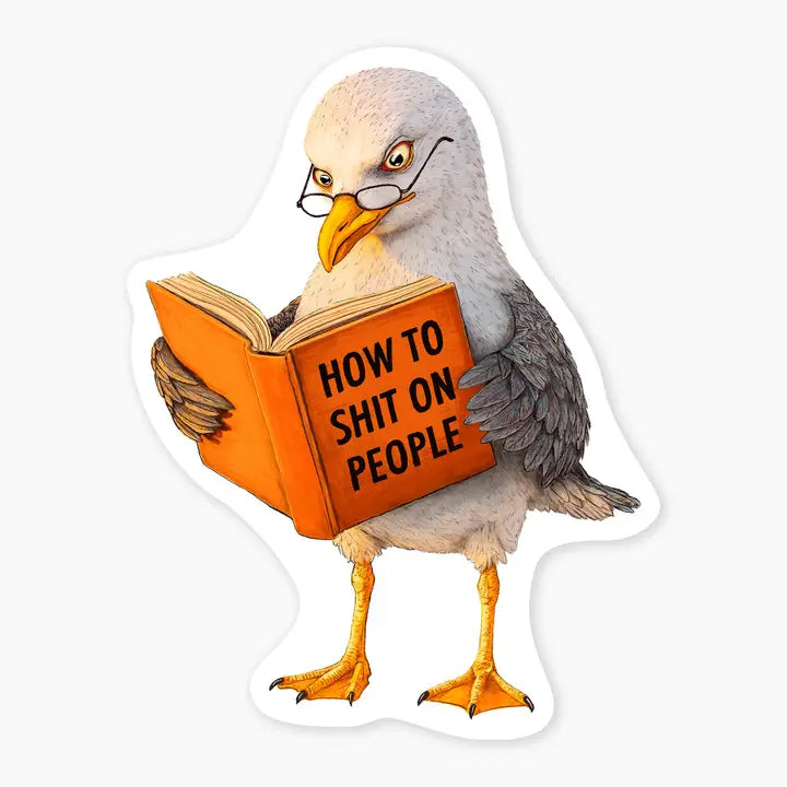 SEAGULL WITH BOOK