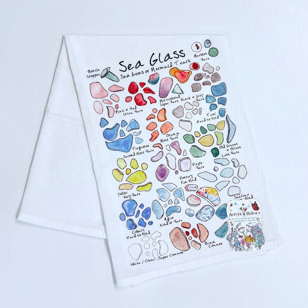 SEA GLASS IDENTIFICATION TOWEL