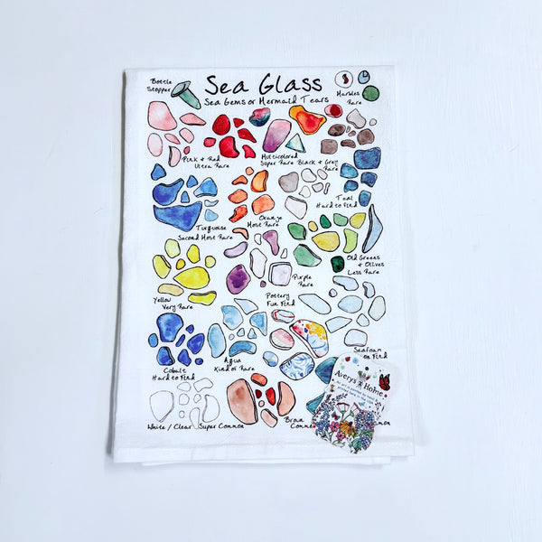 SEA GLASS IDENTIFICATION TOWEL