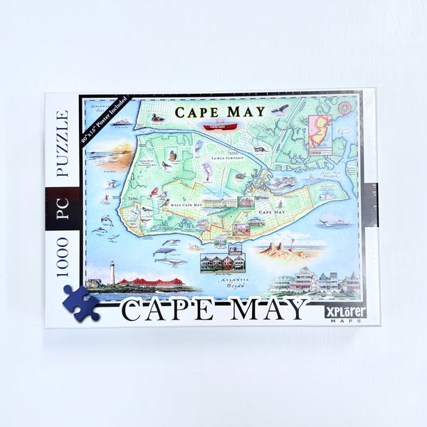 1000 CAPE MAY MAP PUZZLE