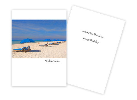 BEACH AND LOUNGE CHAIR BIRTHDAY CARD