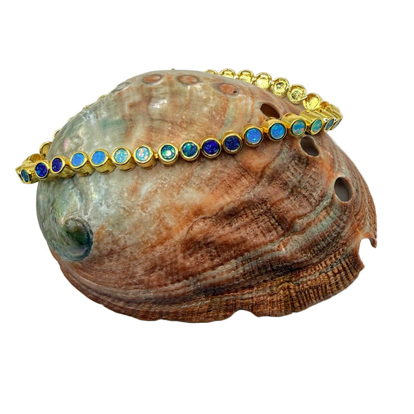 BLUE OPAL OMBRE TENNIS BRACELET
