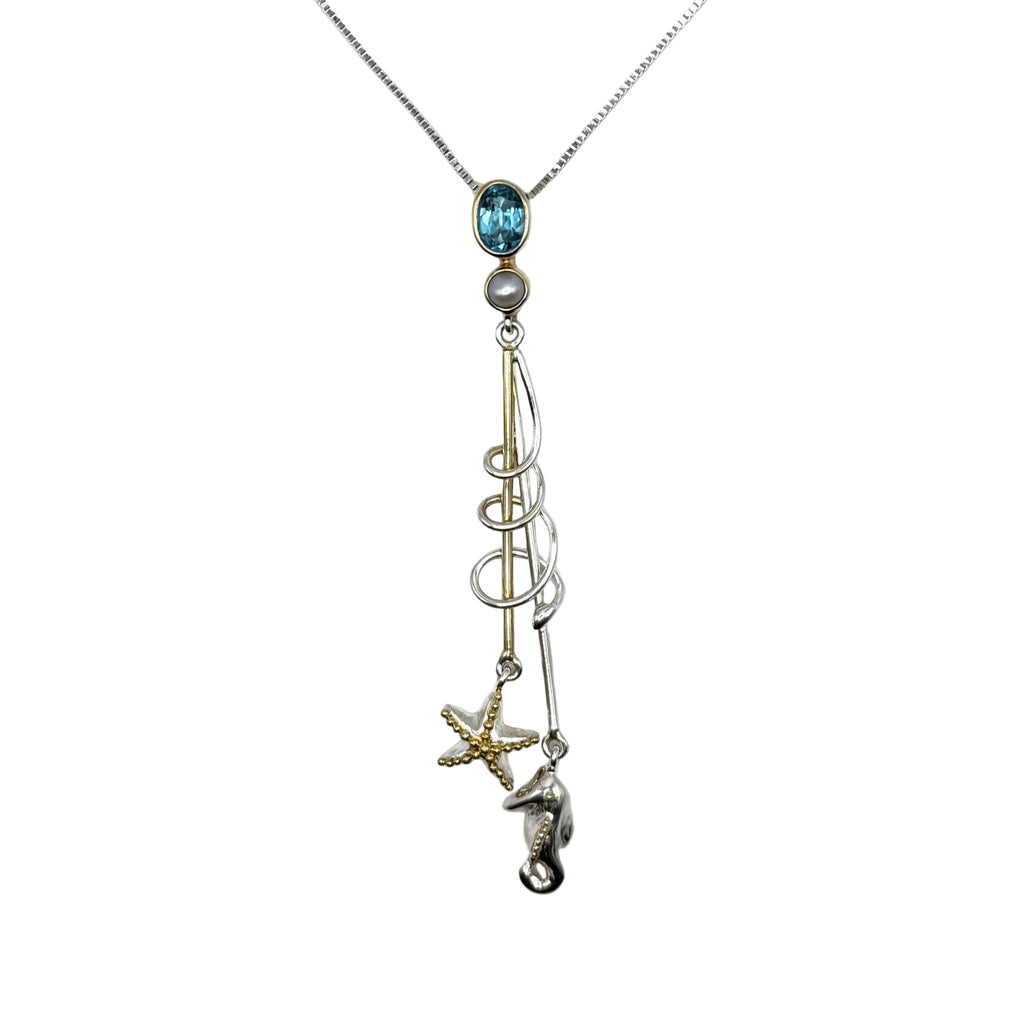 MICHOU STARFISH AND SEAHORSE NECKLACE