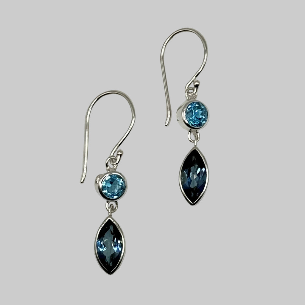 LONDON AND BABY BLUE TOPAZ EARRINGS