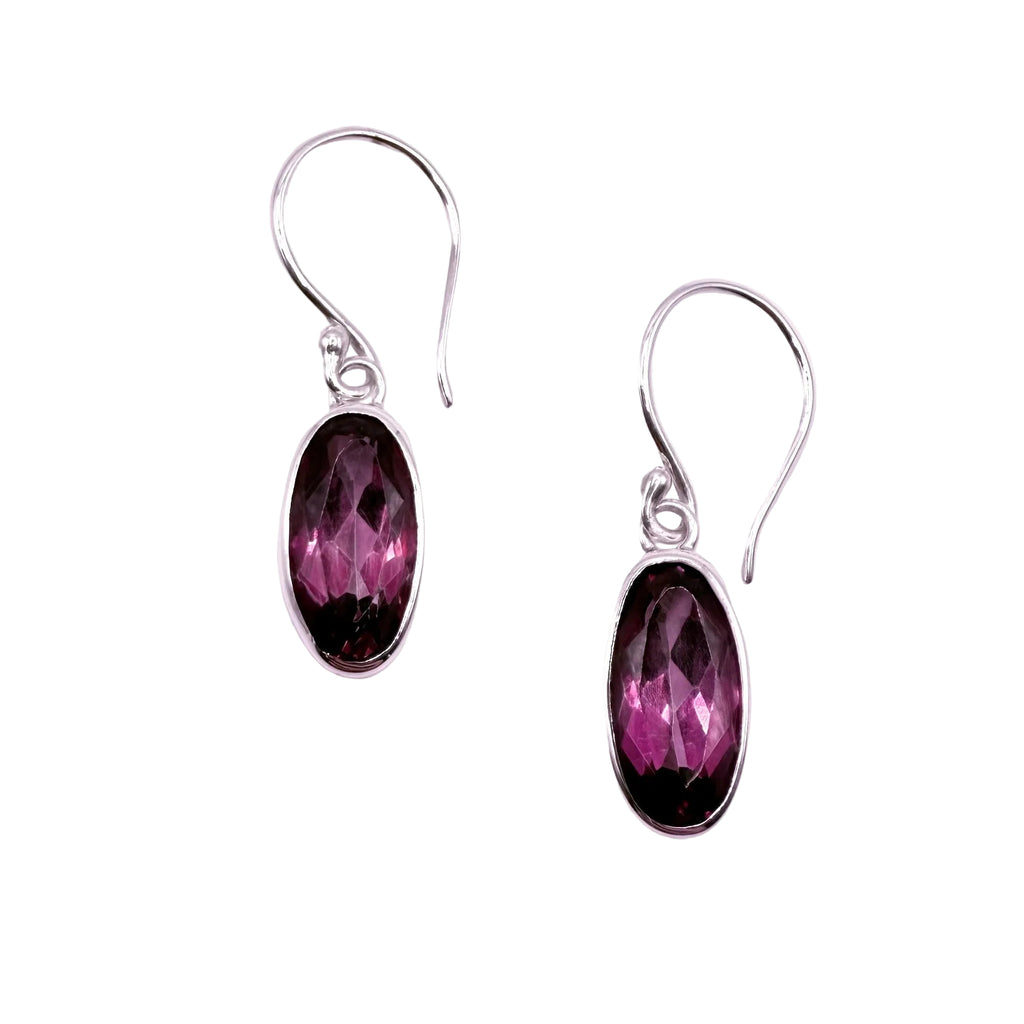 RASPBERRY QUARTZ EARRINGS