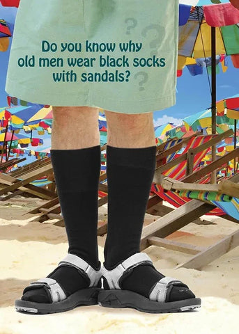 OLD MEN BLACK SOCKS