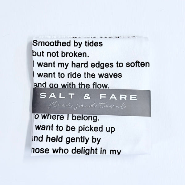 SEAGLASS QUOTE TOWEL