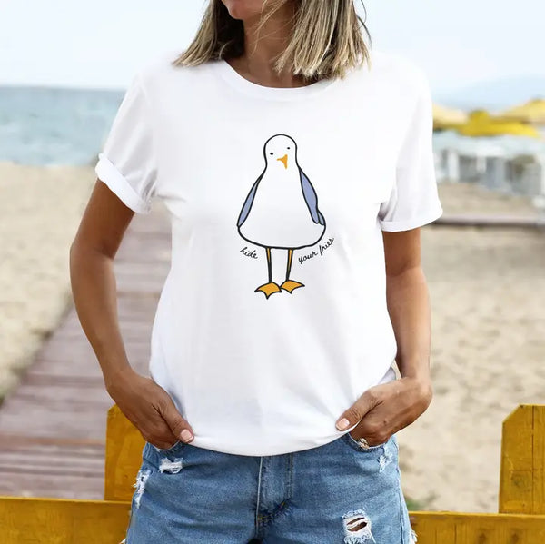 HIDE YOUR FRIES SEAGULL SHIRT