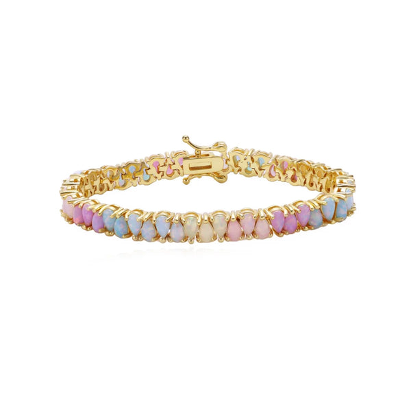GOLD OPAL DANCING DREAMS TENNIS BRACELET 7"