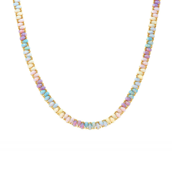 GOLD OPAL DANCING DREAMS TENNIS NECKLACE