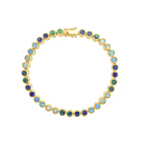 BLUE OPAL OMBRE TENNIS BRACELET