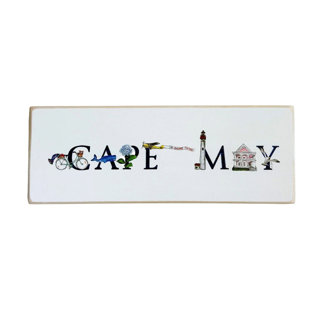 CAPE MAY ICONS RECTANGLE WALL ART