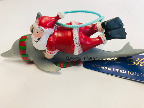 Santa and Dolphin Ornament