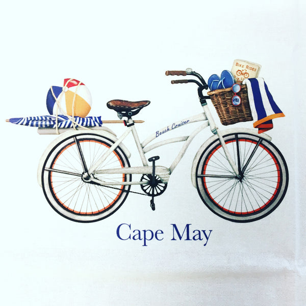 TOWEL - CAPE MAY WHITE BIKE