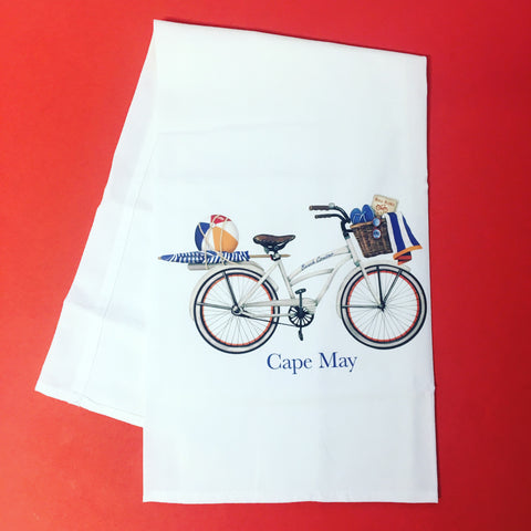 TOWEL - CAPE MAY WHITE BIKE