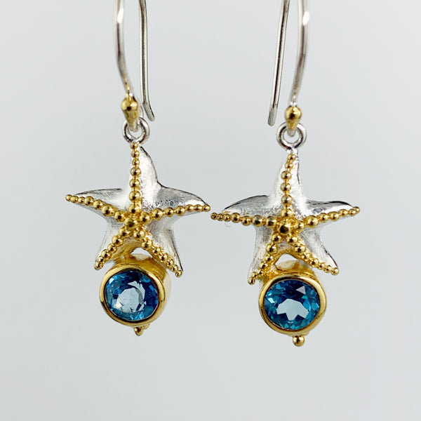 MICHOU SEA STAR BLUE TOPAZ DROPS