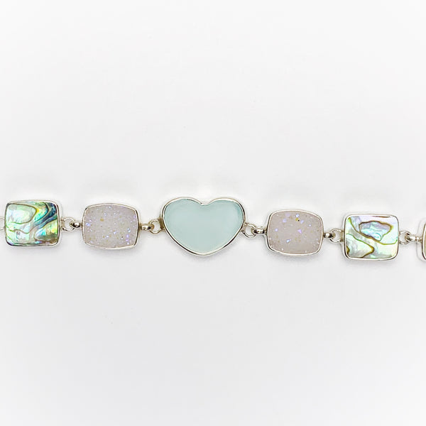 Seaglass Heart Bracelet