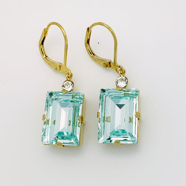 Pale Blue Swarovski Crystal earrings