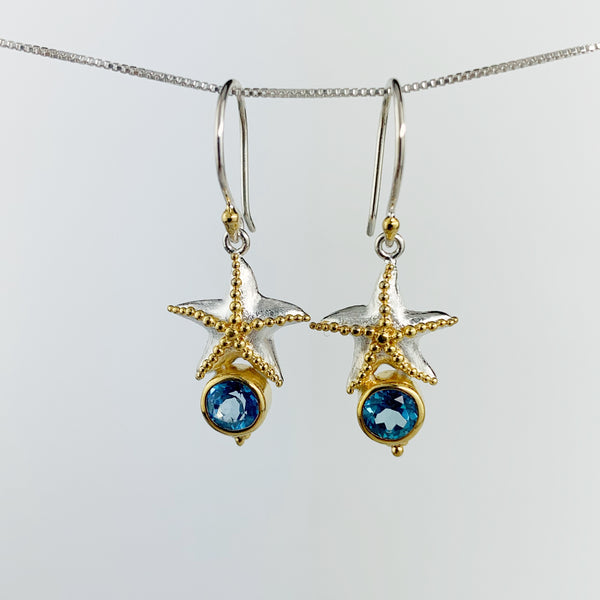 MICHOU SEA STAR BLUE TOPAZ DROPS