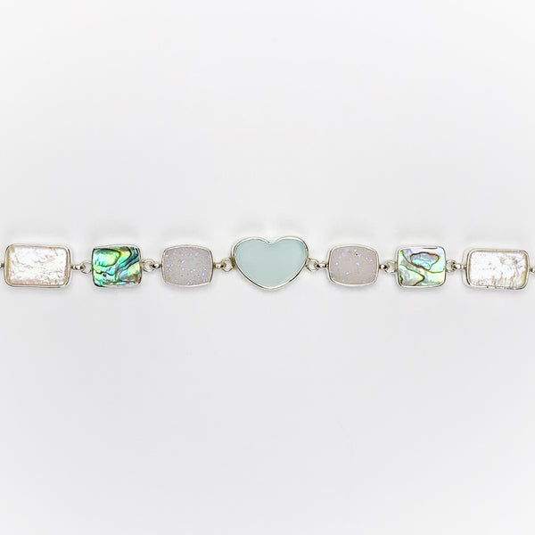Seaglass Heart Bracelet