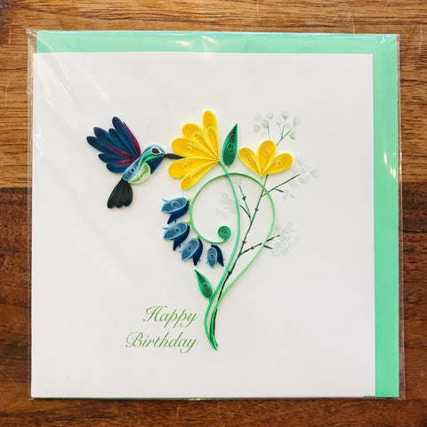 Hummingbird Birthday Card