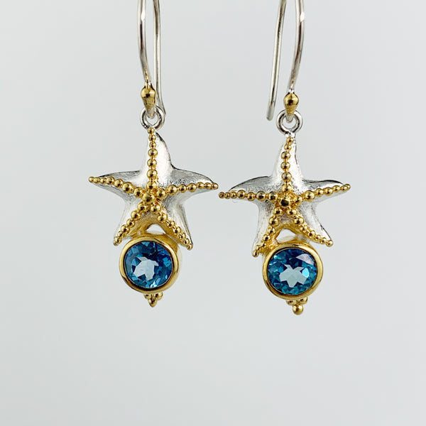 MICHOU SEA STAR BLUE TOPAZ DROPS